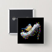 Twinkle Twinkle Little Tit Vierkante Button 5,1 Cm (Voorkant /achterkant)