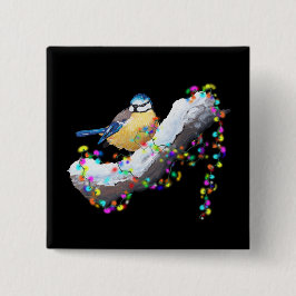 Twinkle Twinkle Little Tit Vierkante Button 5,1 Cm