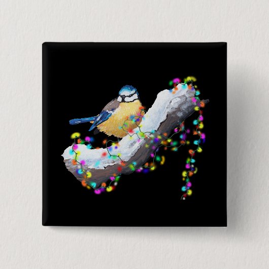 Twinkle Twinkle Little Tit Vierkante Button 5,1 Cm (Voorkant)