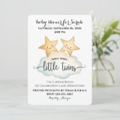 Twinkle, Twinkle Little Twins Baby shower Kaart (Staand voorkant)
