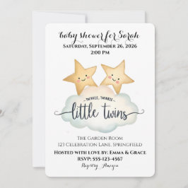 Twinkle, Twinkle Little Twins Baby shower Kaart