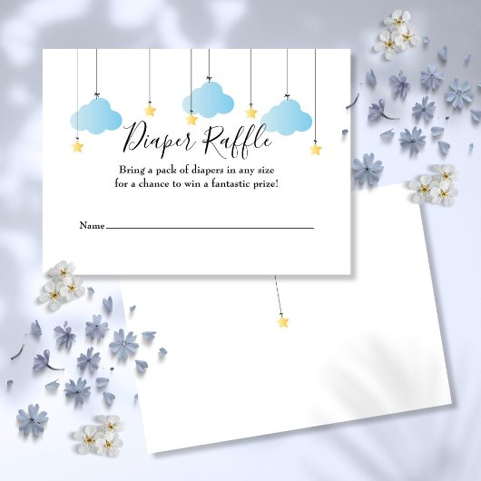 Twinkle Twinkle Luier Raffle Baby Shower Informatiekaartje