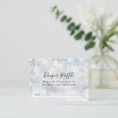 Twinkle Twinkle Luier Raffle Winter Baby shower Informatiekaartje (Staand voorkant)