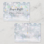 Twinkle Twinkle Luier Raffle Winter Baby shower Informatiekaartje (Voorkant / Achterkant)