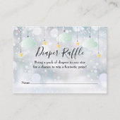 Twinkle Twinkle Luier Raffle Winter Baby shower Informatiekaartje (Voorkant)