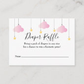 Twinkle Twinkle Luierloterij Baby Shower Informatiekaartje (Voorkant)