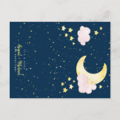 Twinkle Twinkle Meisje Budget Baby shower Invite Briefkaart (Achterkant)