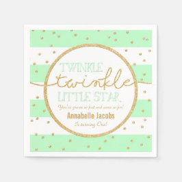 Twinkle Twinkle Mint en Gouden Verjaardagsservet Servetten