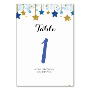 Twinkle Twinkle Modern Table Number Kaart