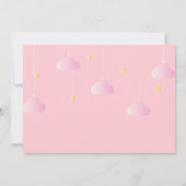 Twinkle Twinkle Mooie Roze Foto Geboorte Baby Meis Aankondiging (Achterkant)