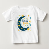 "Twinkle Twinkle" Moon en Stars Baby T-shirt (Voorkant)