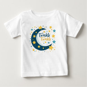 "Twinkle Twinkle" Moon en Stars Baby T-shirt