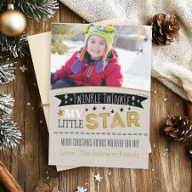 Twinkle Twinkle My Little Star PhotoChristmas Kaar