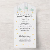 Twinkle Twinkle Neutraal Baby shower All In One Uitnodiging (Binnen)