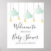 Twinkle Twinkle Neutrale Baby Shower Welkom Bord Poster (Voorkant)
