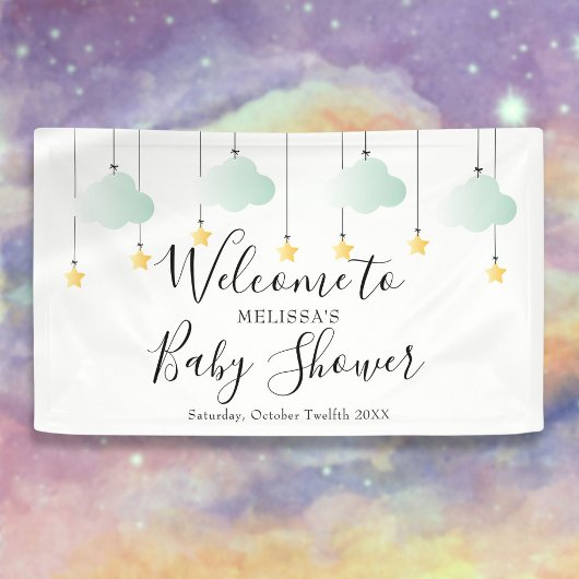 Twinkle Twinkle Neutrale Baby Shower Welkom Spandoek