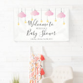 Twinkle Twinkle Pink Girl Baby shower Welkom Spandoek (Insitu)