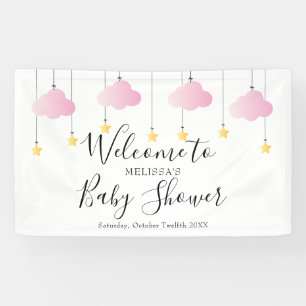 Twinkle Twinkle Pink Girl Baby shower Welkom Spandoek