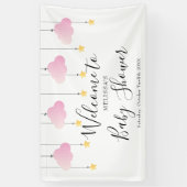 Twinkle Twinkle Pink Girl Baby shower Welkom Spandoek (Verticaal)