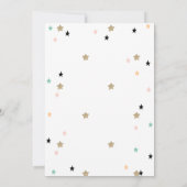 Twinkle Twinkle, Pink Stars Moon Baby shower Kaart (Achterkant)