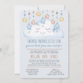 Twinkle Twinkle Poem Boy Baby shower per Mail Kaart (Voorkant)