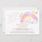 Twinkle Twinkle Pretty Regenboog Baby Sprinkle Kaart (Voorkant)
