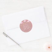 Twinkle Twinkle Ready To POP Roze Baby Shower Ronde Sticker (Envelop)