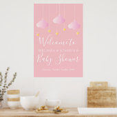 Twinkle Twinkle Roze Baby Meisje Shower Welkom Poster (Keuken)