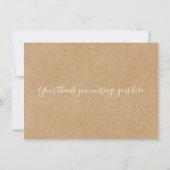 Twinkle Twinkle Rustic Kraft Boho Blue Bedankkaart (Achterkant)