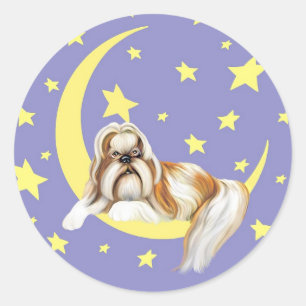 Twinkle Twinkle Shih Tzu Ronde Sticker