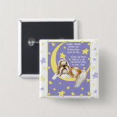 Twinkle Twinkle Shih Tzu Vierkante Button 5,1 Cm (Voorkant /achterkant)