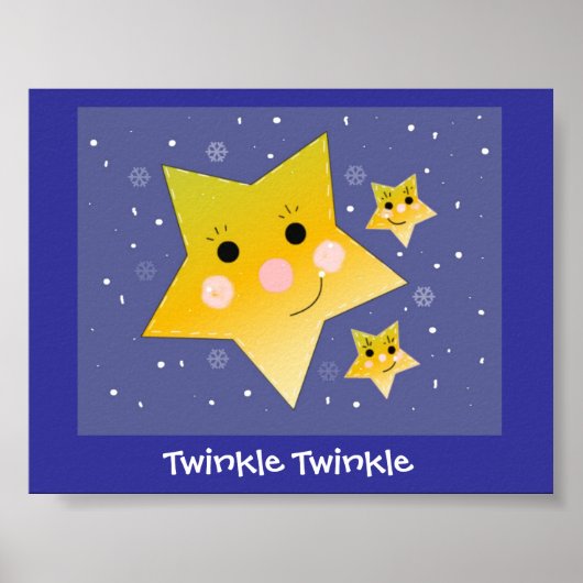 Twinkle Twinkle Smiling Stars Poster (Voorkant)