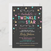 Twinkle Twinkle Star Baby shower, geslachtsonthull Kaart (Voorkant)