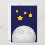 Twinkle Twinkle Star Baby shower Invitation Kaart (Achterkant)