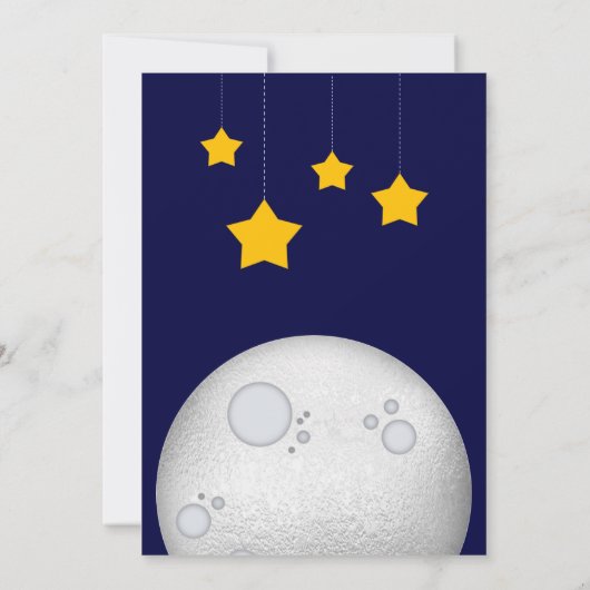 Twinkle Twinkle Star Baby shower Invitation Kaart (Achterkant)