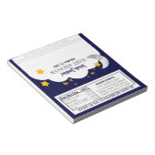 Twinkle Twinkle Star Baby shower Snoep Wrapper Notitieblok (Schuin)