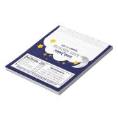 Twinkle Twinkle Star Baby shower Snoep Wrapper Notitieblok (Linkerzijde)