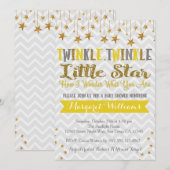 Twinkle Twinkle Star Baby shower-uitnodiging Kaart (Voorkant / Achterkant)