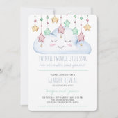 Twinkle Twinkle Star en Cloud Green Gender Reveal Kaart (Voorkant)