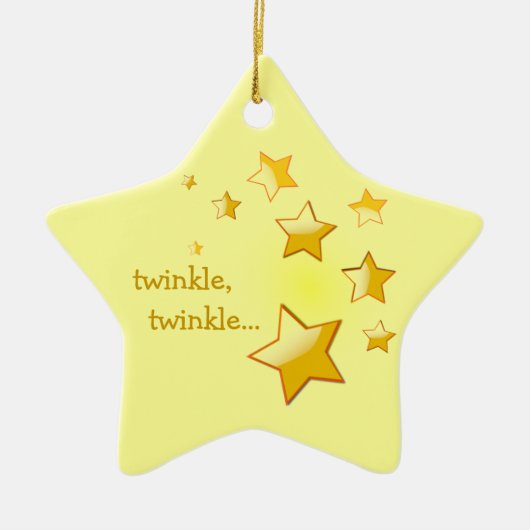 Twinkle, Twinkle Star Ornament Yellow (Voorkant)