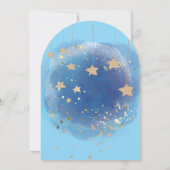 Twinkle Twinkle Stars, blauw en goud Abstract Kaart (Achterkant)