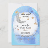 Twinkle Twinkle Stars, blauw en goud Abstract Kaart (Voorkant)