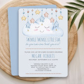 Twinkle Twinkle Stars en Cloud Boy Baby shower Kaart