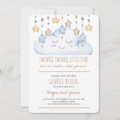 Twinkle Twinkle Stars en Cloud Gender Reveal Kaart (Voorkant)