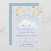 Twinkle Twinkle Stars Sprinkle Cloud Baby shower I Kaart (Voorkant / Achterkant)