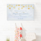Twinkle Twinkle Stars Strooiwolk Baby Shower Spandoek (Insitu)