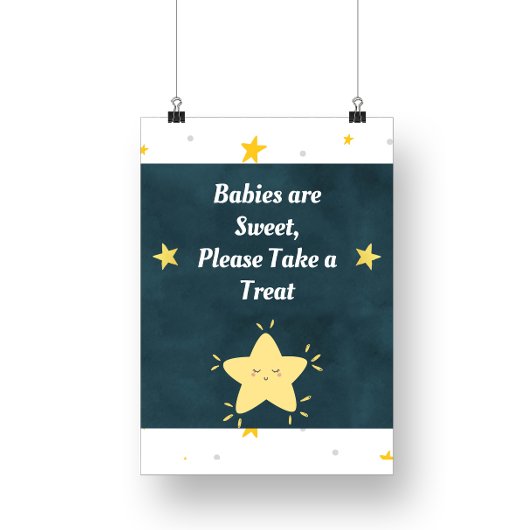 Twinkle Twinkle Ster Baby Shower Bord Poster