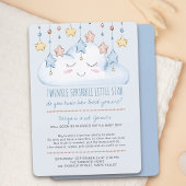 Twinkle Twinkle Sterren en Cloud Boy Baby Sprinkle Kaart