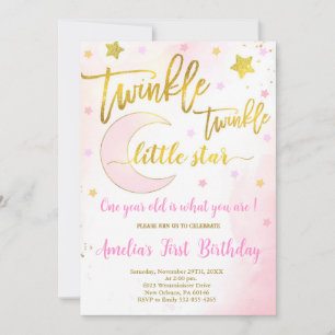 Twinkle Twinkle Verjaardag, Maan & sterren Verjaar Kaart