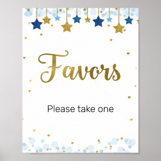 Twinkle Twinkle Waterverf Favor Sign Poster (Voorkant)